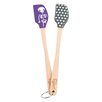 Tovolo Spatulart Mini Skeletons Spatulas, Set Of 2 In Purple