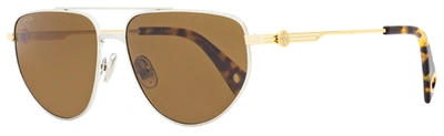 Lanvin Unisex Modified Avaitor Sunglasses Lnv105s 046 Silver/gold/tortoise 58mm