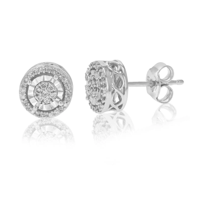 Vir Jewels Elegant 1/5 Cttw Round Lab Grown Diamond Stud Earrings Prong Setting On .925 Sterling Silver