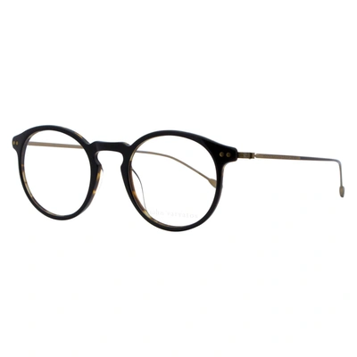 John Varvatos Round Eyeglasses V377 Black 48mm 377 In White