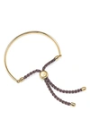 Monica Vinader Engravable Fiji Friendship Bracelet In Mink/ Gold