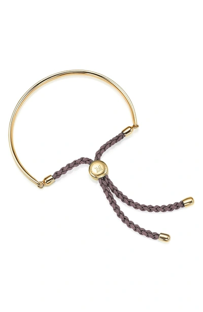 Monica Vinader Engravable Fiji Friendship Bracelet In Mink/ Gold