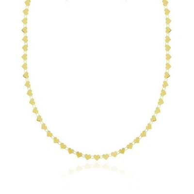 The Lovery Gold Mirrored Heart Necklace