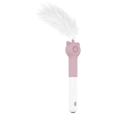 Pet Life 'kitique" 3-in-1 Retractable And Extendable Feathered And Laser Wand Kitty Cat Teaser In Pink
