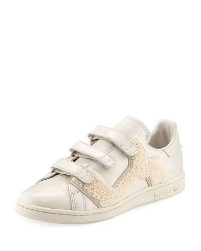 Adidas By Raf Simons Raf Simons For Adidas Unisex Stan Smith Comfort Badge  Triple Strap Sneakers In White | ModeSens