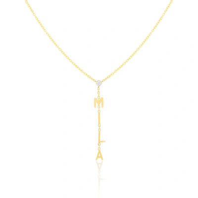The Lovery Personalized Drop Initial Necklace In Gold
