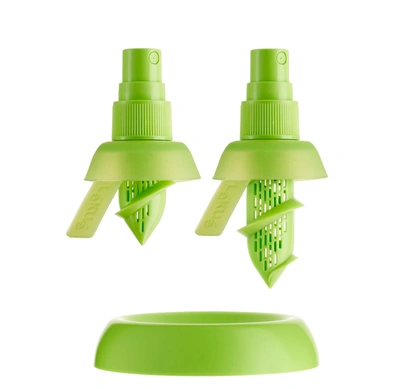 Lekue Citrus Sprayer Set Of 2 Lemon Lime Spritzer Spray In Green