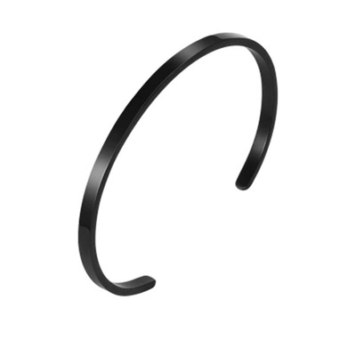 Stephen Oliver Black Plated Cuff Bangle