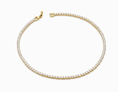 Liv Oliver 18k Gold Cz Tennis Necklace