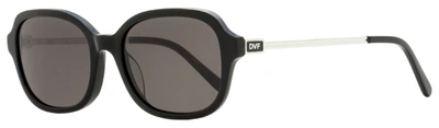 Diane Von Furstenberg Women's Rectangular Sunglasses Dvf685s 001 Black/palladium 53mm In Grey