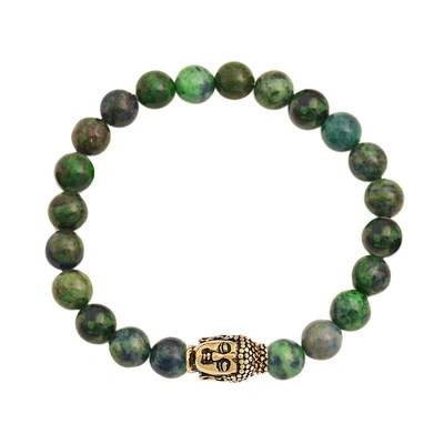 Stephen Oliver 18k Jade & Carved Buddha Bracelet In Green