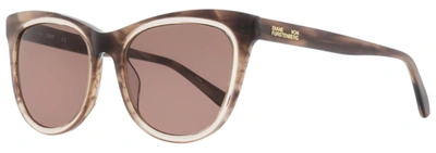 Diane Von Furstenberg Women's Mila Sunglasses Dvf683s 255 Horn 55mm In Beige