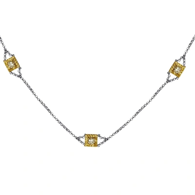 Non Branded 18k Multi-tone Gold & Diamond Necklace Ke4nklbzzz In White