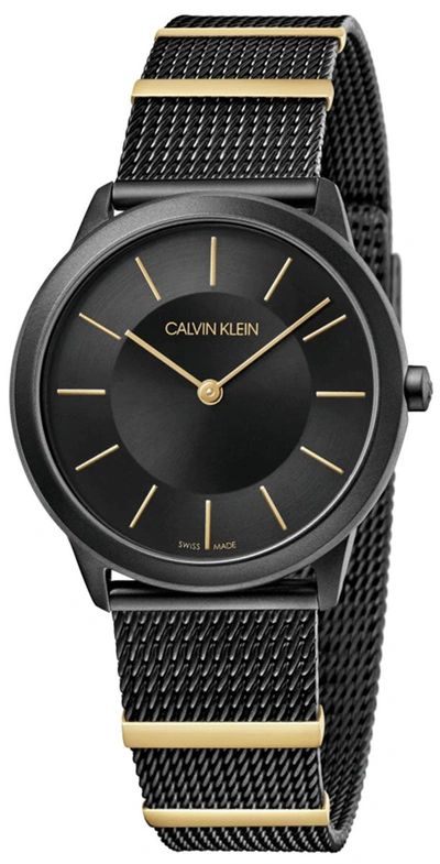 Calvin Klein Women's Minimal 35mm Quartz Watch In Black