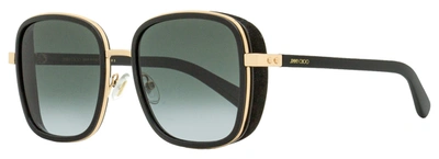 Jimmy Choo Women's Square Sunglasses Elva 2m29o Black/gold 54mm In Green