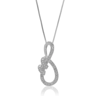 Vir Jewels 1/10 Cttw Lab Grown Diamond Cross Pendant Necklace .925 Sterling Silver 2/5 Inch With 18 Inch Chain