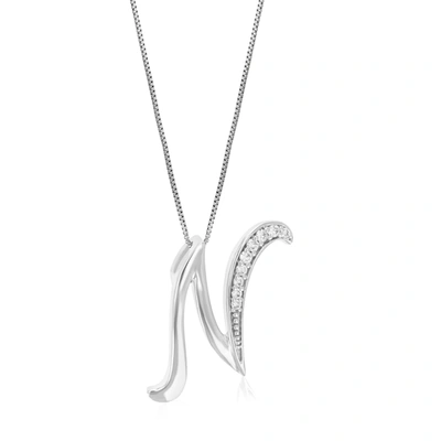 Vir Jewels 1/12 Cttw Round 9 Stones Lab Grown Diamond Pendant Necklace .925 Sterling Silver 2/5 Inch With 18 In