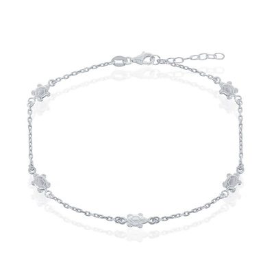 Simona Sterling Silver Turtles Anklet