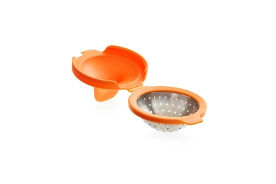 Lekue Egg Poacher, Stainless Steel And Silicone, Set Of 1 In Orange