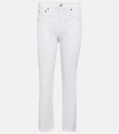 Agolde Riley High-rise Cropped Jeans In Multi