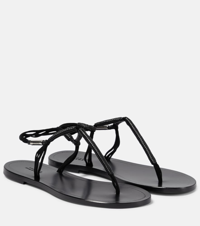 Isabel Marant Juha Leather Sandals In Black