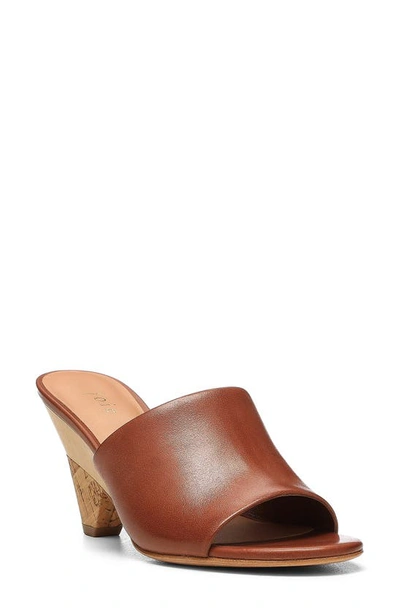 Joie Diamond Leather Slide Clog Sandals In Brown