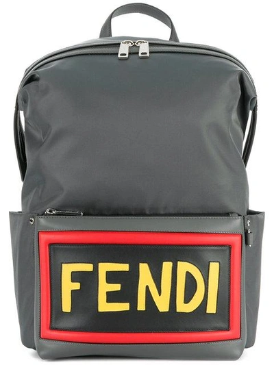 Fendi Logo Patch Backpack