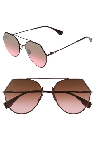 Fendi eyeline 2025 mitered aviator sunglasses