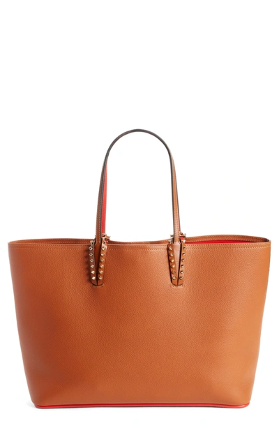 Christian Louboutin Cabata Calfskin Leather Tote - Brown In Cannelle/ Cannelle