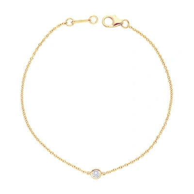 Diana M. 14k Yellow Gold 0.15cts. Diamond Bracelet In White