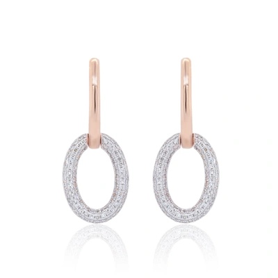 Diana M. Diamond Earrings In White