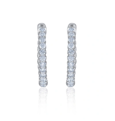 Diana M. Diamond Earrings In White