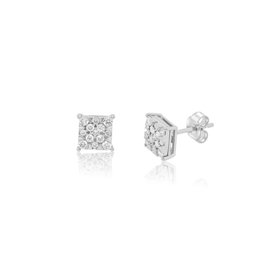 Diana M. Diamond Earrings In Silver