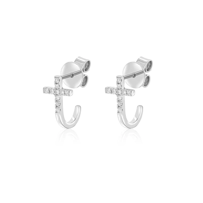 Diana M. Diamond Earrings In Silver