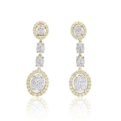 Diana M. Diamond Earrings In Gold