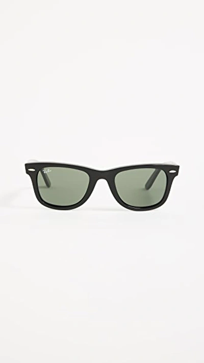 Ray Ban Original Wayfarer Square-frame Sunglasses In Black/green