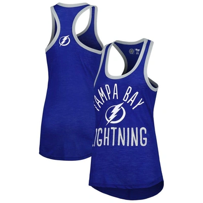 G-iii 4her By Carl Banks Royal Tampa Bay Lightning First Base Racerback Scoop Neck Tank Top