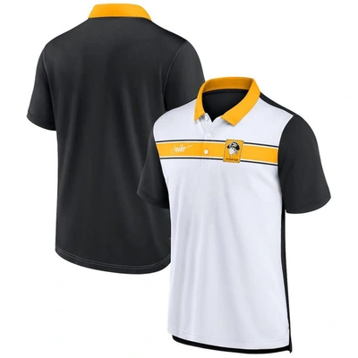 Nike Men's  White, Black Pittsburgh Pirates Rewind Stripe Polo Shirt In White,black