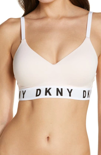 Dkny Wireless Push-up Bra In Pearl Cream