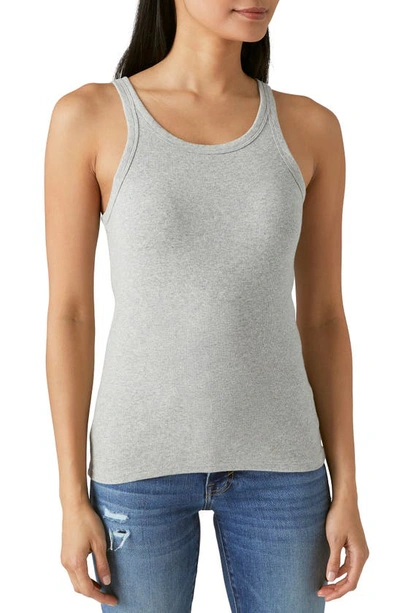 Lucky Brand Essential Cotton Rib Tank In Light Heat