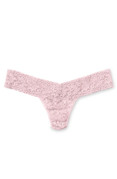 Hanky Panky Signature Lace Low Rise Thong In Pink