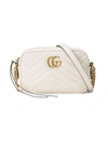 Gucci Gg Marmont Mini Quilted-leather Cross-body Bag In White