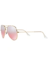 Ray Ban Ray-ban Sunglasses, Rb3025 Aviator Gradient In Gold Shiny/pink Mirror