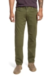 Ag Graduate Tapered Fit Twill Pants In Sulfur Climbing Ivy