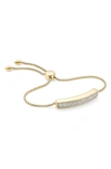 Monica Vinader Engravable Baja Diamond Bracelet In Yellow Gold/ Diamond