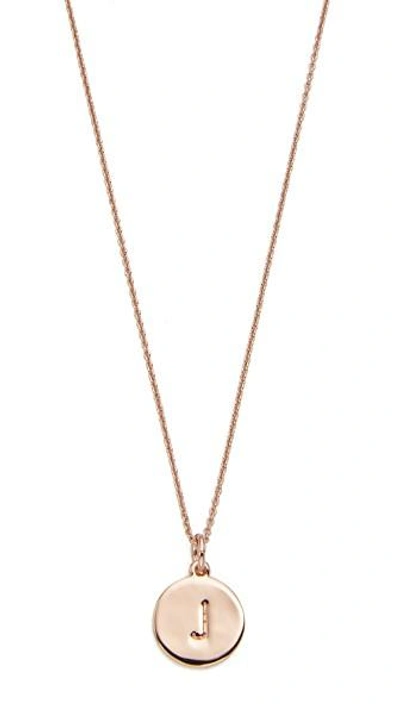 Kate Spade Initial Pendant Necklace In J