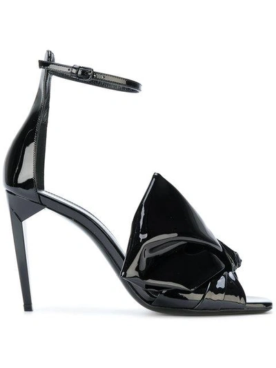 Saint Laurent Freja Bow Sandals - Black