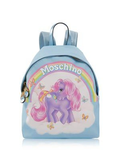Moschino My Little Pony Capsule Print Backpack In Blue