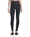 Beyond Yoga High-waist Space-dye Leggings In Black-steel