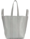 Balenciaga Laundry Cabas S Tote In Grey